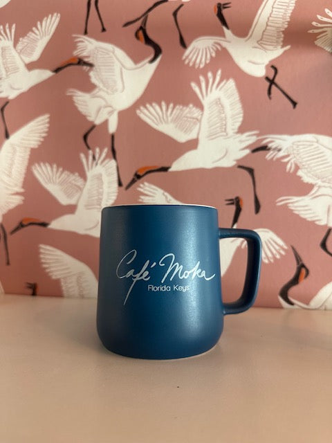 Cafe Moka pacific blue ceramic mug